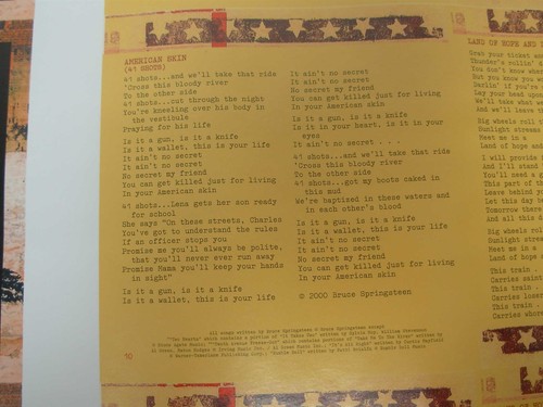 2000 BRUCE SPRINGSTEEN & E STREET BAND portada original álbum a prueba de arte ~ sin cortar - Imagen 7 de 9