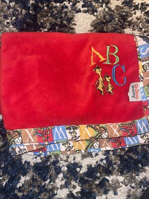 Trend Lab Dr Seuss ABC Nursery Baby Blanket Red Plush Security Lovey Soft