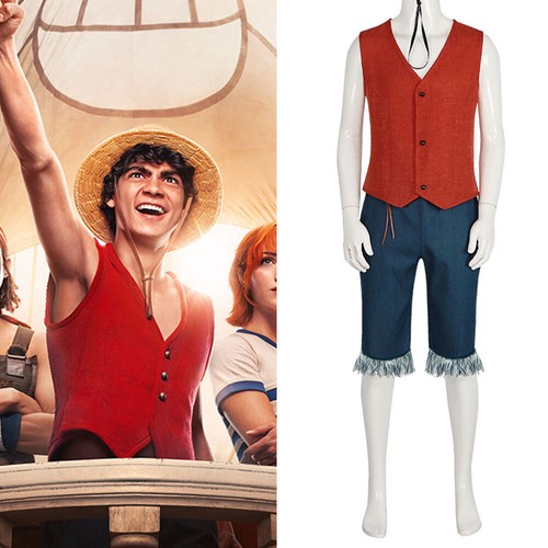 One Piece Monkey D Luffy Film Fancy Dress Costume Outfit Halloween
