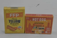 2 Pack Riffle Shuffle Hot Dog & Classic Mustard Gilded Tuck Case /100 Cards