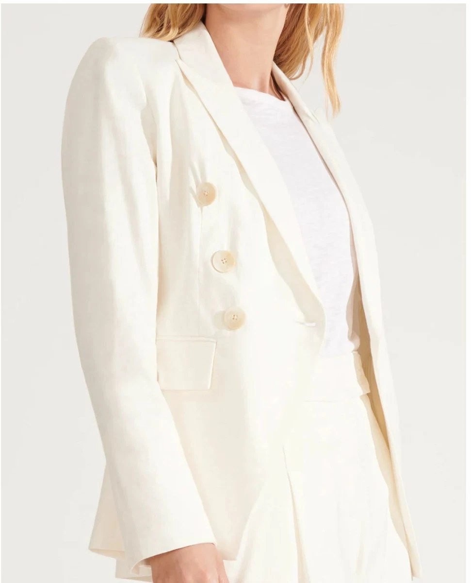 SIZE 8 NWT VERONICA BEARD Lonny Ivory LINEN Off White Womens