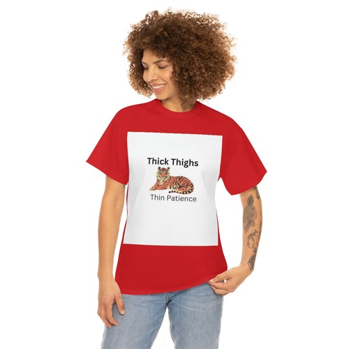 Thick Thighs Thin Patience Tiger T-Shirt - Picture 21 of 25