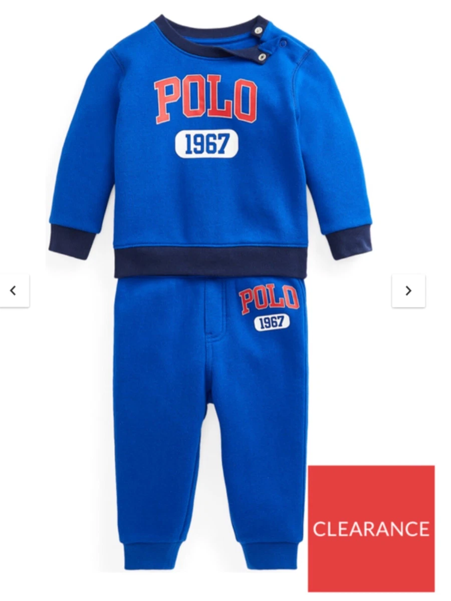 Ralph Lauren Baby Boys Polo Jog Set Blue Joggers Sweater Tracksuit 9 Months eBay