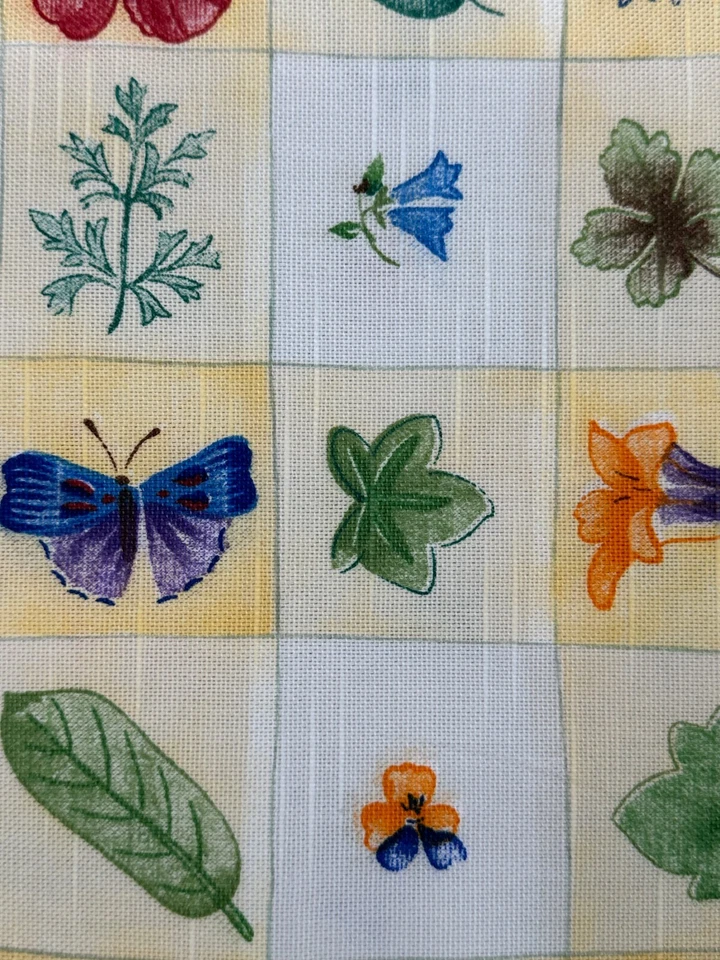 Waverly Pastoral Plaid Authentic Screen Print Cotton Blend Fabric Remnant - Image 2 of 4