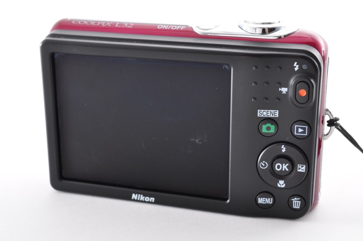美品　Nikon COOLPIX L32 コンパクトデジタルカメラ　レッド Nikon COOLPIX L32 Digital Camera (Red) 26482 B&H Photo Video