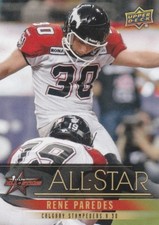 2013 UPPER DECK CFL ALL STARS RENE PAREDES STAMPEDERS (CONCORDIA) AS-27