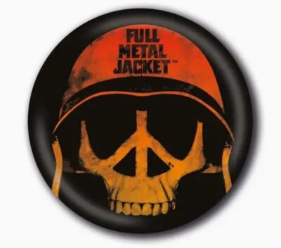 Full Metal Jacket - Peace Skull  Ansteck-Pin Logo Anstecker Button Ø2,5 cm