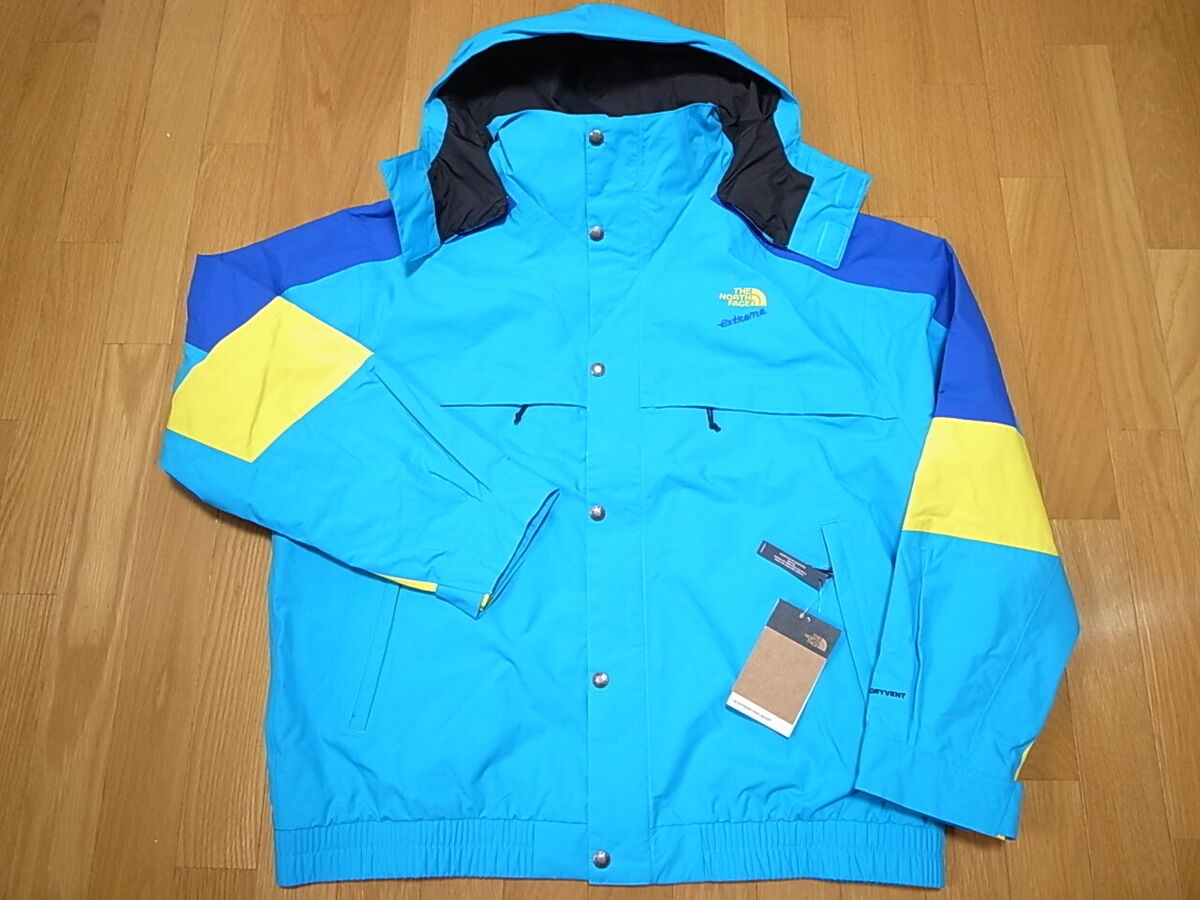THE NORTH FACE 90 EXTREME RAIN JACKET DRYVENT BLUE size XL THE NORTH FACE 90 EXTREME RAIN JACKET DRYVENT BLUE size XL