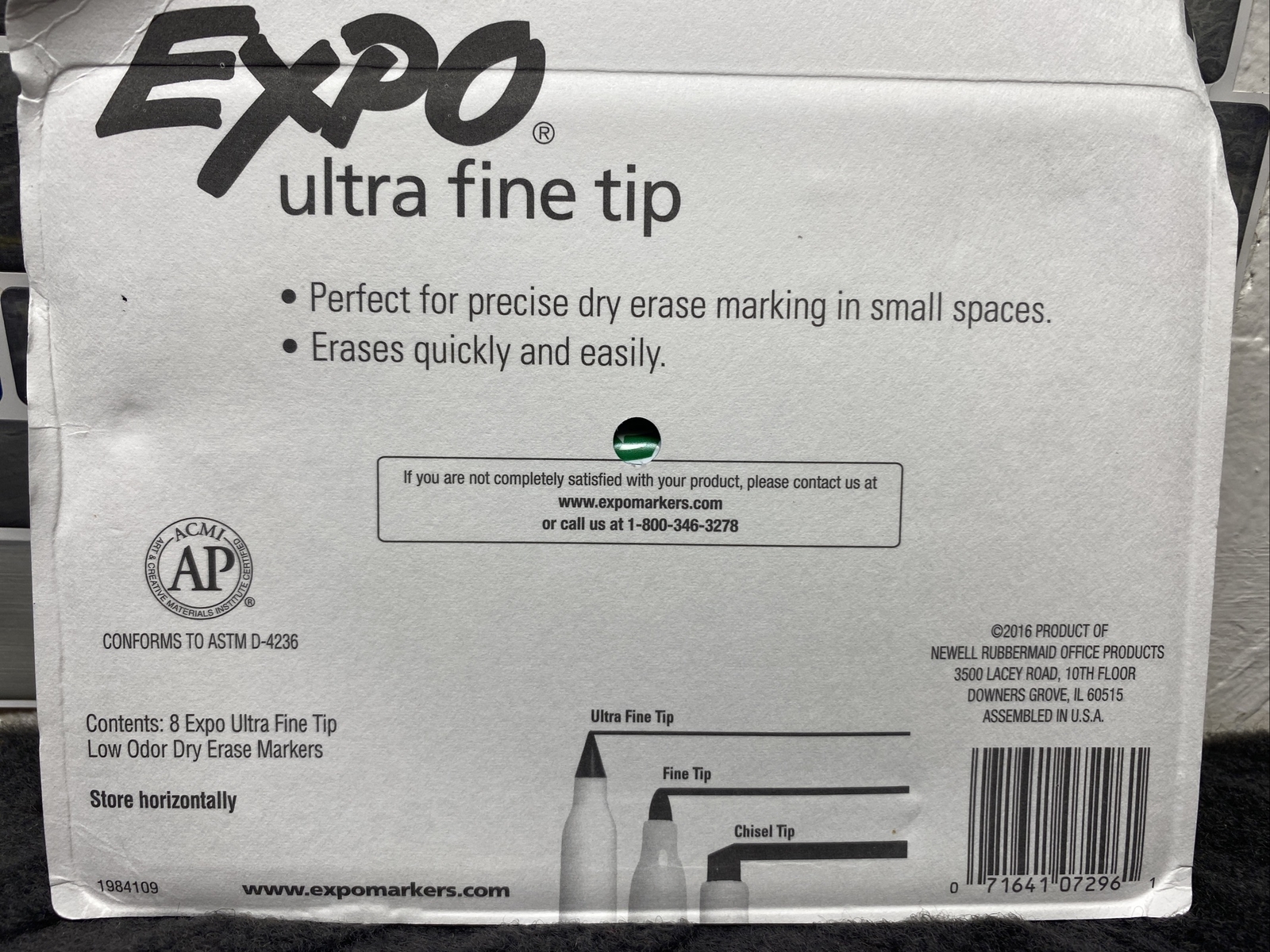 Expo Ultra Fine Point Low-Odor Dry Erase Markers - Set of 8 - Assorted