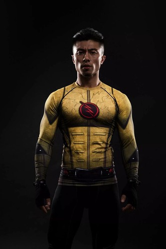 The Flash Hunter Zoom T-shirts Raglan Long Sleeve Cosplay Yellow Costume Tee - Picture 5 of 6