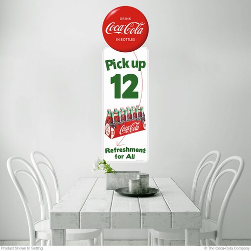 Drink Coca-Cola Pick Up 12 Pilaster Decal 50s Style Officially Licensed Made USA - Picture 4 of 6