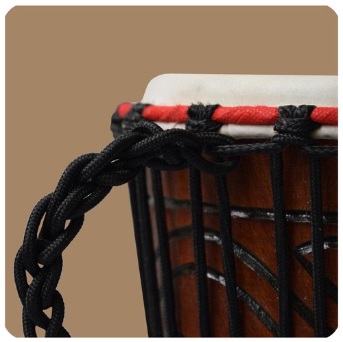 Djembe | geschnitzt 30 cm | Bongo Afrikanische Trommel aufwendige Schnitzerei - Bild 3 von 6