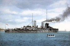 ROYAL NAVY BATTLECRUISER HMS QUEEN MARY - RIVER TYNE 1913