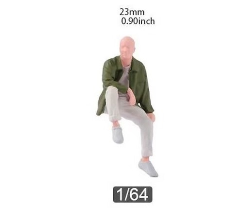 1:64 bemalte Figur Mini Modell Miniatur Resin Diorama Sand sitzende Haltung Mann - Bild 2 von 6