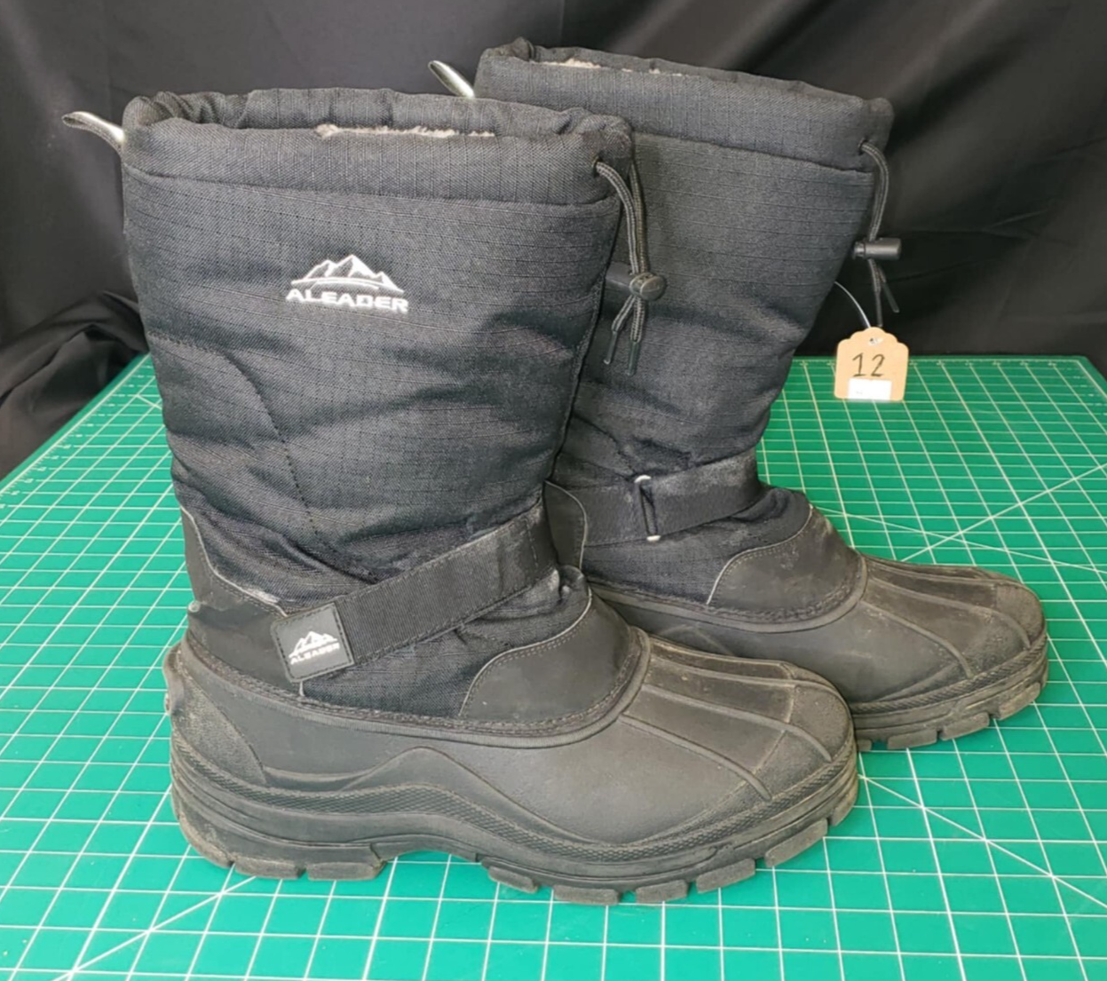 SALOMON Stivali da neve neri Aleader unisex taglia 12 caldi invernali scarponi da neve adulti