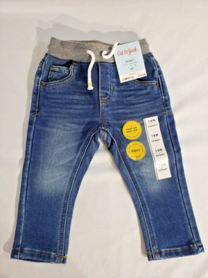 Cat & Jack Skinny Fit Stretch Blue Jeans Toddler Boys (New with Tags) 18M
