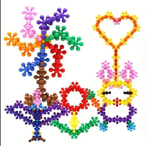 New 200pcs Blossom Building Blocks 3D Snowflake Blocks DIY Puzzlel Assembly Toys - 第 3/5 張圖片