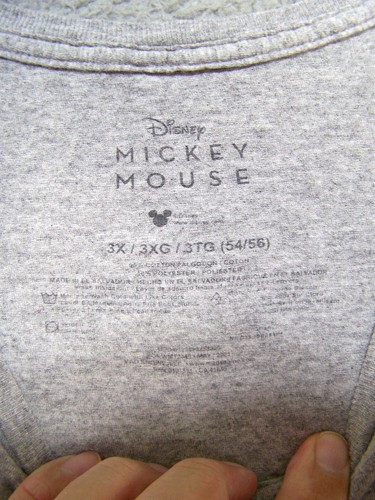 Mickey Mouse Shirt Adult 3XL XXXL Big Gray Graphic Disney Short Sleeve Mens - Picture 9 of 16