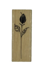 Long Stemmed Rose Wood Mounted Rubber Stamp, Inkadinkado, 97574K, Flower, Rose