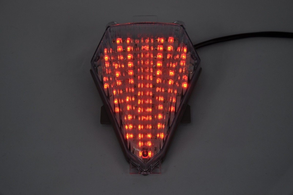 fit 08-16 Yamaha R6 SEQUENTIAL LED Tail Light CLEAR + Flush