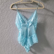 Interludes By Cira Small Blue Teddy International Ladies Garment Vtg