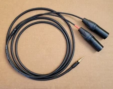 1'FT-25FT Mogami Y cable Aux Audio 3.5mm Stereo Male to Neutrik Dual XLR-M L-R