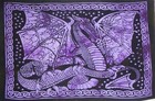 Wall Hanging Poster Cotton Purple Fly Dragon Tapestry Cotton Tie Dye Home Decor