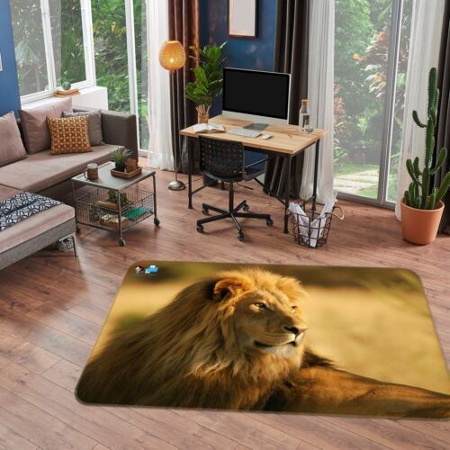 3D Animal Lion ZHUA1876 Game Non Slip Rug Mat Photo Carpet Amy - Picture 1 of 5