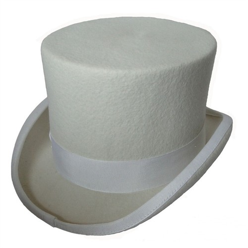Vintage Wool Victorian Mad Hatter Top Magic Hat Gentlemen Performing Jazz Caps - Picture 8 of 17