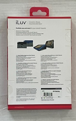 iLuv Snoopy Folio Portfolio case and stand for GALAXY Note 8.0 Blue S81SNOFBL - Picture 3 of 6