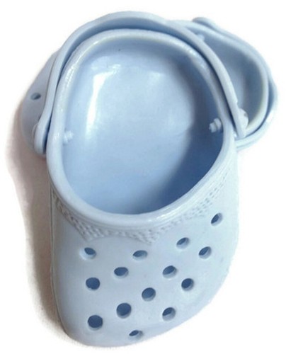 Doll Clothes 18" Shoes Clogs Polliwog Sandals Light Blue Fits American Girl Doll - Picture 3 of 4