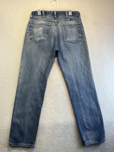 Vintage Rustler Jeans Men 34x32 Straight Regular Whiskered Denim Pants - Picture 2 of 9