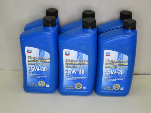 Chevron Supreme Synthetic Blend Motor Oil 5W-30, Case of 6 Quarts - Picture 20 of 20
