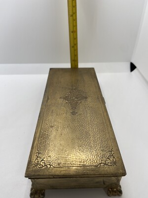 Shabby But Chic Paris Decor Gold Finish Metal Hinged Gold