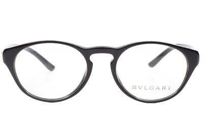 Bvlgari BV3012 501 Black Round Acetate Luxury Italy  display picture 2