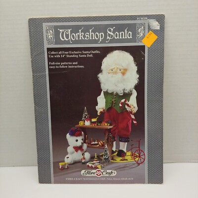 Fibre Craft Workshop Santa Pattern for 14'' Doll Christmas FCM258 1991