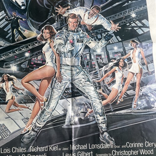 MOONRAKER~ORIGINAL MOVIE POSTER 1 SHEET 1979 JAMES BOND ENGLISH Roger Moore VGC - Picture 9 of 23