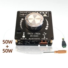 Audio HIFI Bluetooth 5.0 TPA3116 Digital Power Amplifier Board 50WX2 Stereo AMP