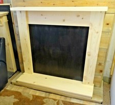   CHUNKY PINE SURROUND FIREPLACE & HEARTH SET/KIT (H) ...free postage