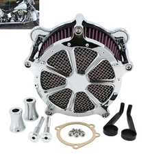 Chrome Air Cleaner Intake Filter For Harley Touring Electra Glide Road King Dyna