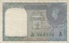 India 1 Rupee P25 Green Sn 1940-Vf - No pinholes +Gift Ind4