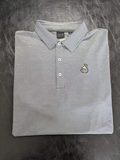NWT MEN'S DUNNING GOLF POLO, SIZE: XL, COLOR: NAVY/WHITE (M24)