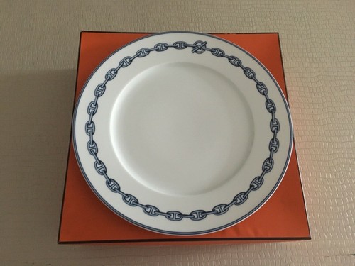 HERMES PIATTO  "CHAINE D’ANCRE" IN PORCELLANA DIAMETRO CM. 30 - Picture 1 of 9