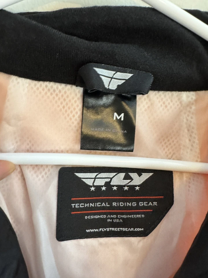 Fly Racing Rain Jacket Men’s Medium Motorcycle High Visibility Orange Black - Image 4 of 4