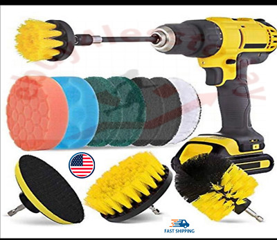 12PCS Drill Brush Set Power Scrubber Attachments Car Carpet Tile Grout Cleaning