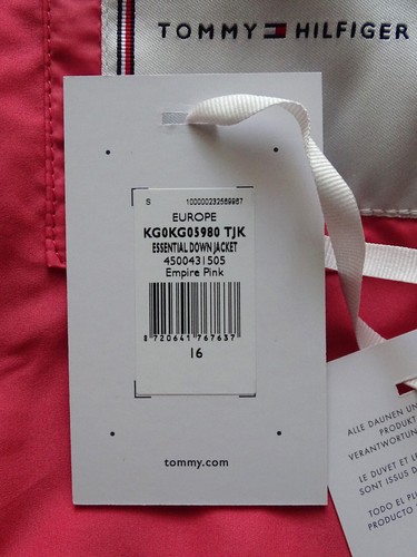 TOMMY HILFIGER Essential Down Jacket Daunenjacke Mädchen Pink Gr.176 NEU ETIKETT - 第 20/20 張圖片