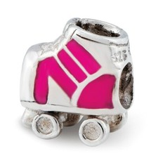 Roller Skate Kids Bead .925 Sterling Silver Reflection Beads