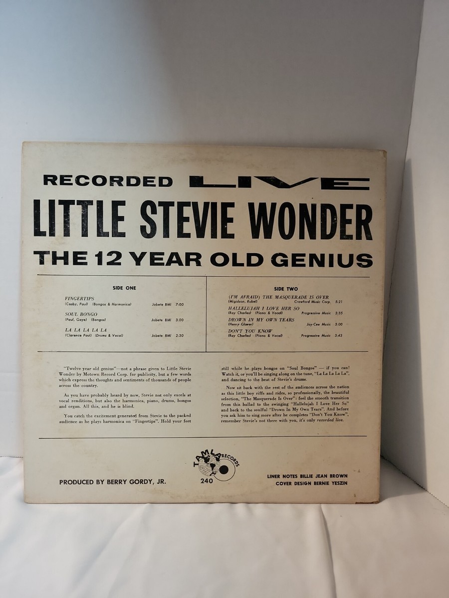 Little Stevie Wonder The 12 Year Old Genius Live Lp Fingertips