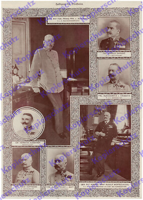 K.u.K Heerführer Schönaich Okrugić Krobatin Kusmanek Hoffmann Edler v. Matt 1908