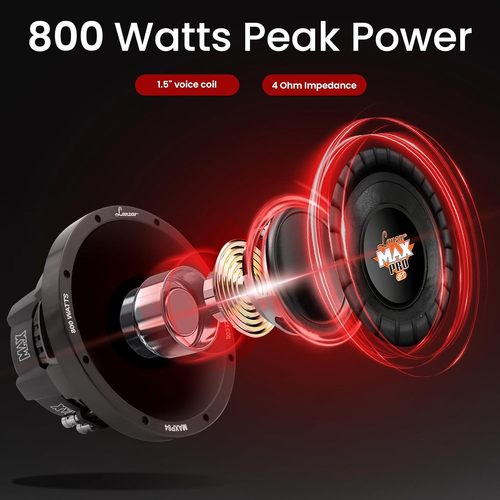 8 Zoll Auto Subwoofer Lautsprecher - Schwarz Nicht Gepresste Papiermembran, Aluminium Schwingspule - Bild 5 von 7